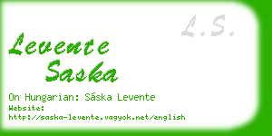 levente saska business card