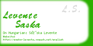 levente saska business card